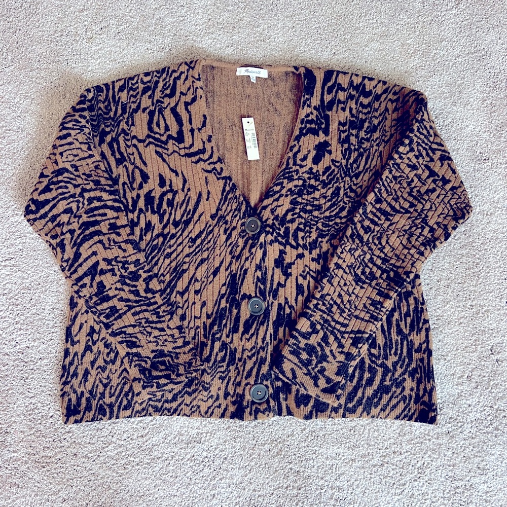 Madewell Boxy Cropped Cardigan - Size XS